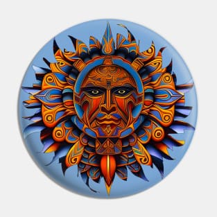 New World Gods (31) - Mesoamerican Inspired Psychedelic Art Pin