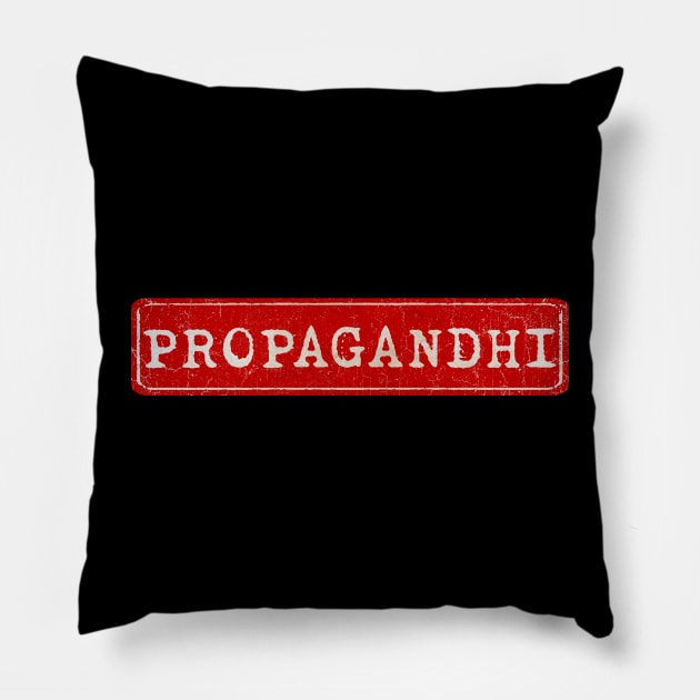 vintage retro plate Propagandhi Pillow by GXg.Smx