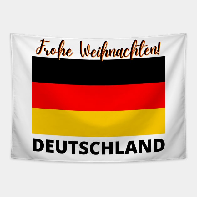 Frohe Weihnachten | Germany Tapestry by Merch4Days