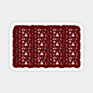 Christmas Pattern. X-mas Background. Merry Christmas. Magnet