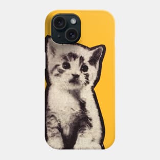 Half Tone Kitten Phone Case