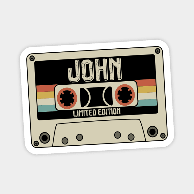 John - Limited Edition - Vintage Style Magnet by Debbie Art