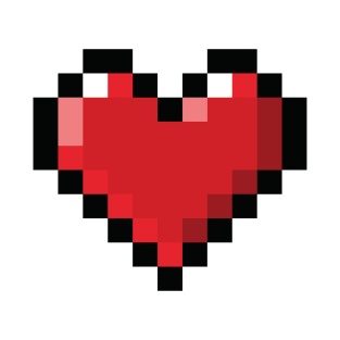 RED HEART | 8 BIT T-Shirt