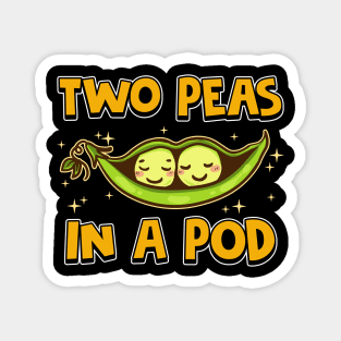 Cute & Funny Two Peas In a Pod Adorable Food Pun Magnet