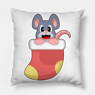 Mouse Christmas Christmas socks Pillow