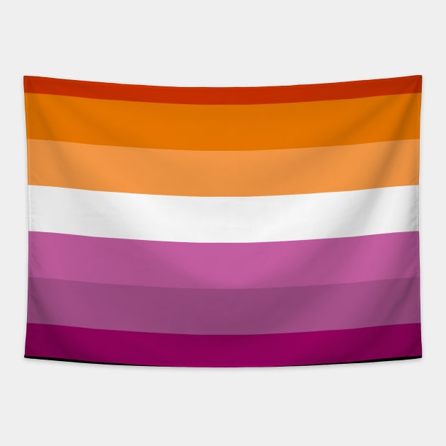 Proud Lesbian Pride Flag (Proud LGBT LGBTQ+ Community Pride Flag) Tapestry by Teeworthy Designs