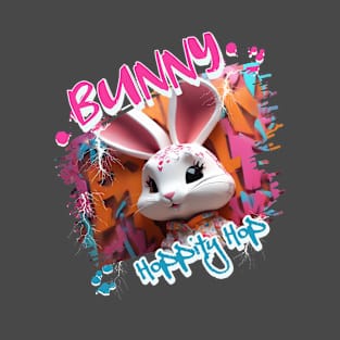 Graffiti-inspired portraiture Bunny T-Shirt