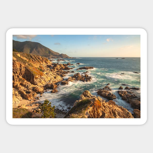 Golden Coast - Scenery - Sticker | TeePublic