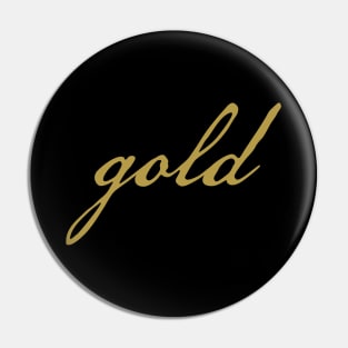 Gold Christmas Gift Minimal Typography Gold Script Pin