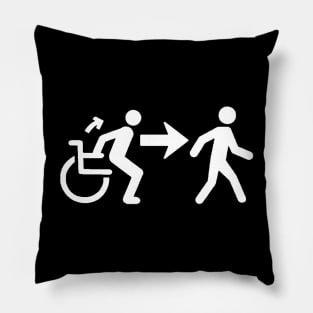 Ambulatory Wheelchair User Symbol Pillow