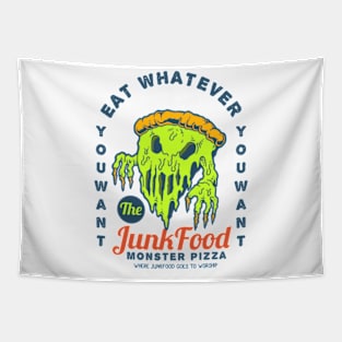 Monster Pizza Junk Food Tapestry