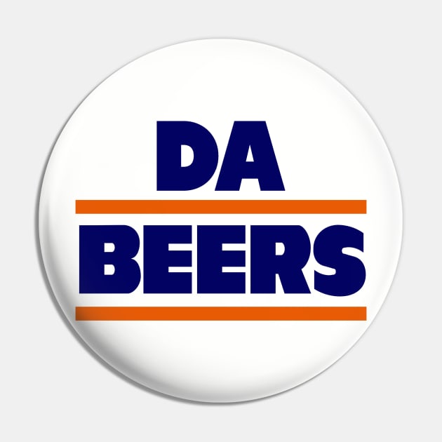 DA BEERS, Chicago Bears themed Pin by FanSwagUnltd