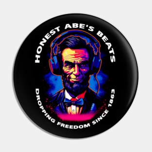 Dropping Freedom: Lincoln Headphone July 4th Design Pin