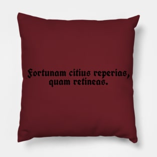 Fortunam citius reperias, quam retineas. Pillow