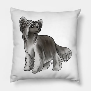 Dog - Chinese Crested - Powderpuff - White and Tan Pillow