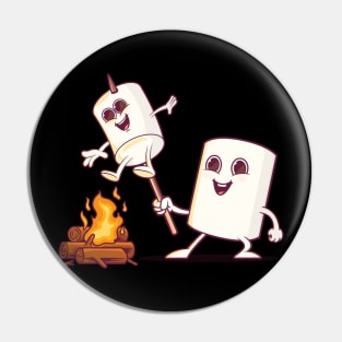 Camping toasting marshmallows Pin