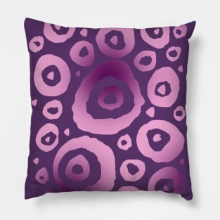 Purple Circle Pattern Pillow