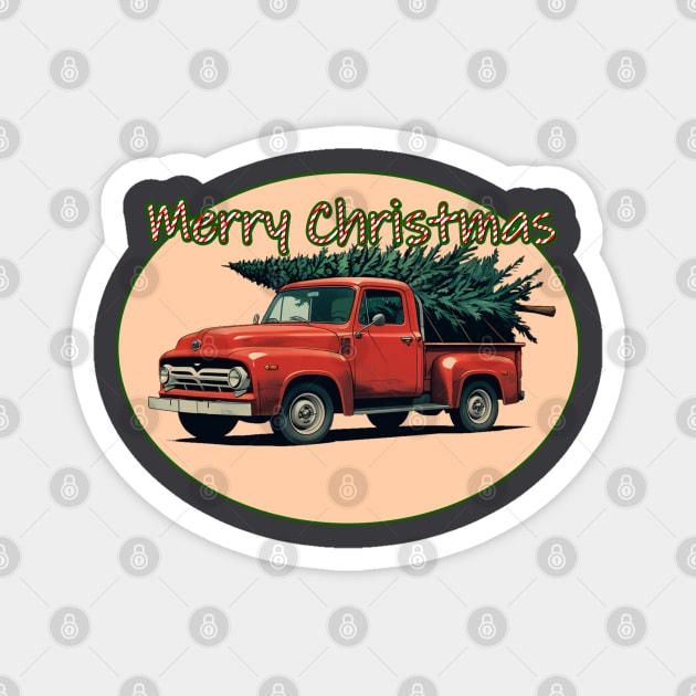 Christmas Truck Magnet by faithfamilyhomedesigns