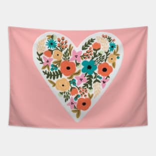 Floral Heart Tapestry