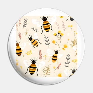 Honeycomb and Bee Pattern 21 Pin