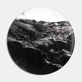 Black and white Rock Mountain Pin