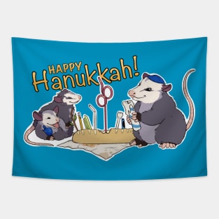 Hanukkah possums Tapestry