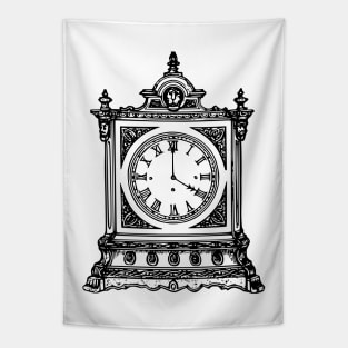 Vintage Royal Table Clock Tapestry