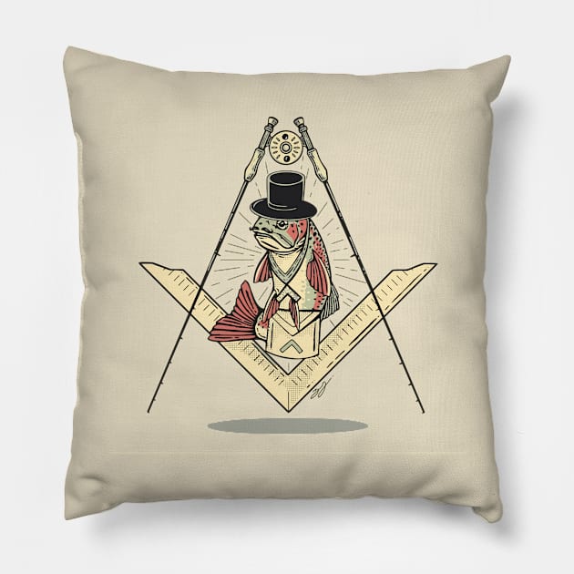 Fishing For Light Pillow by Phantom Goods and Designs