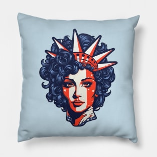 4th of July Statue of Liberty Pillow