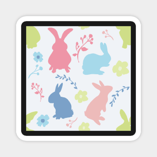 Colourful Bunnies Magnet