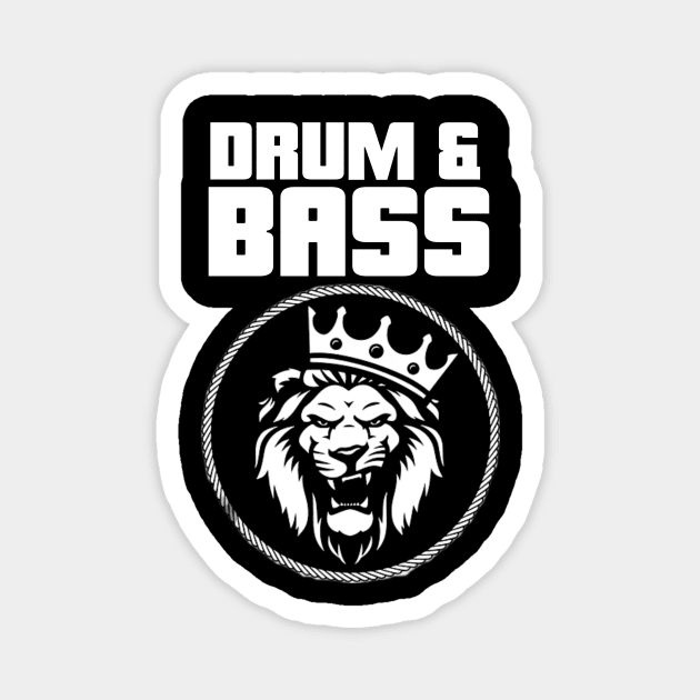 DRUM & BASS - Lion Crown Magnet by DISCOTHREADZ 