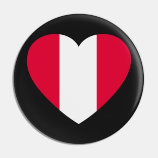 I Love Peru // Heart-Shaped Peruvian Flag Pin