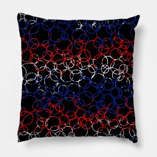 USA CIRCLE Abstract For The Fourth Of July Pillow