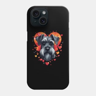 Miniature Schnauzer Valentine Day Phone Case