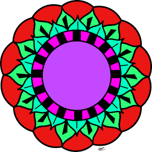 Simple Bright Mandala Magnet