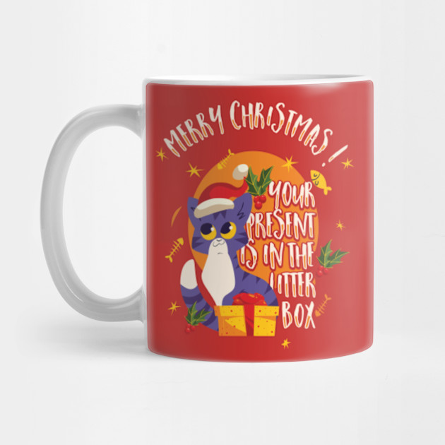 Christmas Cat Christmas Mug Teepublic