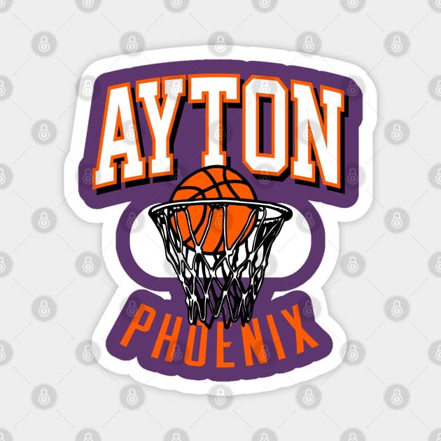 Ayton Phoenix Retro Basketball Magnet by funandgames