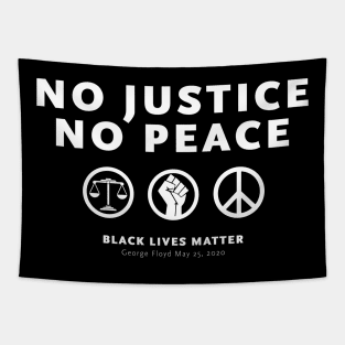 Black Lives Matter - No Justice - No Peace Tapestry