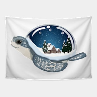 Turtle Snow Globe Tapestry