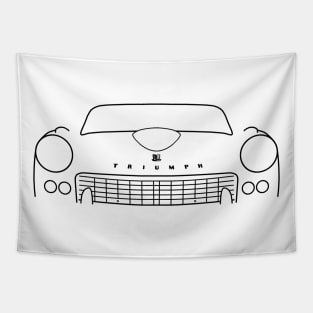 Triumph GT6 Mk1 classic car outline graphic (black) Tapestry