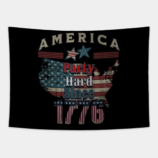 Vintage America - Party Hard Since 1776 T-Shirt and More! Tapestry