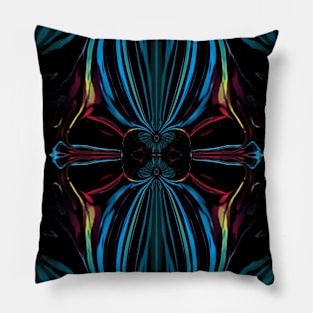 Sunflower Neon Flower Vintage Pillow