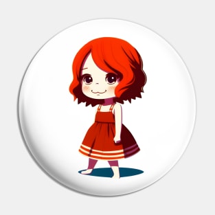 Red Chibi Pin