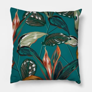 Tropical Plants Exotic Pattern Summer Abstract Pillow