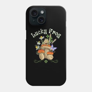 St Patrick's Day Lucky Frog, Goblincore Aesthetics Irish Day Phone Case