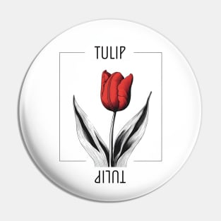 Red Tulip - minimal design Pin