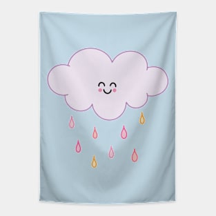 Happy Rain Cloud Tapestry