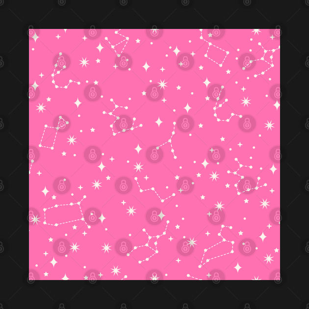 Hot Pink Constellations - Pink Space - T-Shirt | TeePublic