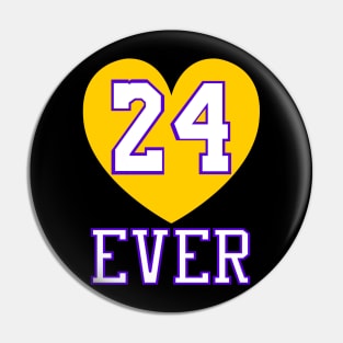 24 Ever LA Memorial Basketball Legend Design Pin