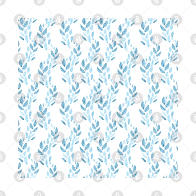 Blue  flowers pattern #12 by GreekTavern